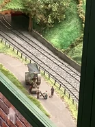 George during construction of the new exhibit