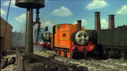 Billy with Thomas at a water tower