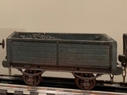 A large scale narrow gauge coal truck owned by Twitter and Instagram user ThomasTankMerch