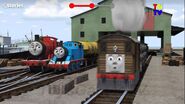 Toby pulling some slate trucks in Thomas & Friends: Talk to You