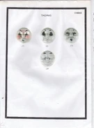 Page three of Thomas' face masks during production of the sixth series (2002)