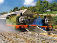 ...but did appear in a deleted scene image from the third series episode, Percy's Promise (1991)