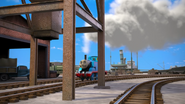 A coaling tower at Guanabara Bay in Big World! Big Adventures!