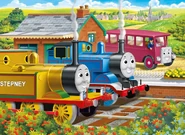 Stepney with Thomas and Bertie in a Ravensburger puzzle