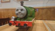 Percy's large scale model at Thomas Town in 2023