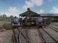 Thomas, Trevor, and Edward at Elsbridge goods shed and yard