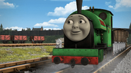 Some trucks behind Peter Sam in the eighteenth series
