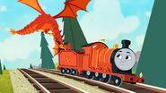 The dragon bites James' tender