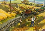 The hay fields in the Railway Series