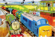 D199 with a train of oil tankers