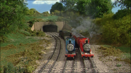 Edward and James at the tunnel