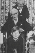 Wilbert, Christopher and Richard Awdry in 1991