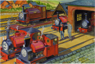 Sir Handel wearing the ordinary passenger headcode