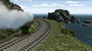 The cliffs in CGI