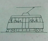An electric tram by Edgar Hodges