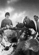 Filming Thomas, Terence and the Snow with Jamie (left)