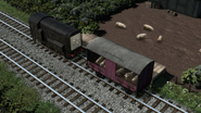 Diesel with a livestock wagon