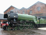 Flying Scotsman at his birthplace, Doncaster Works in 2003