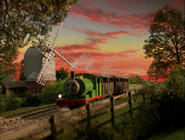 Percy passing the windmill