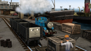 Some trucks at Brendam Docks