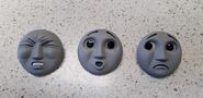 The earliest finished versions of Sir Handel's large scale unused clenched, shocked and sad faces owned by Sean Hedges-Quinn