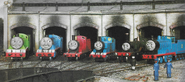 The engines at Tidmouth Sheds