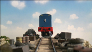 Thomas falling off the end of the pier