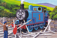 Thomas crashes into some crossing gates