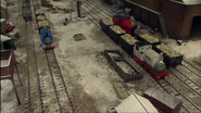 Thomas, Stanley and James at Knapford yards