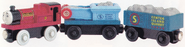 Wooden Railway Rheneas and the Rock Crusher Cars