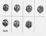 (Note: Jack's unused confused and drowsy faces are next to his shocked face on the top right and his smiling, anxious and yawning faces are on the bottom)