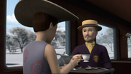 The interior of a coach in full CGI in the thirteenth series