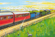 The coaches as they appear in the Railway Series