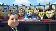 Gordon with the Steam Team and Sir Topham Hatt in Share a Selfie for Children in Need