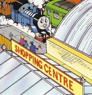 Thomas entering Sodor Shopping Centre