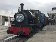 Peter Sam with an updated face at the second Awdry Extravaganza