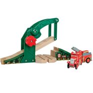 Wooden Railway Search and Rescue Sling Bridge with Flynn