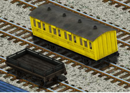A stakebed wagon in Lift, Load and Haul