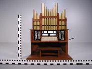 Headmaster Hastings' organ during production of Series 8