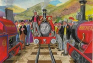 Skarloey has the Duke of Sodor stand on his front buffer beam