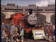 James with nameboard