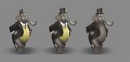 Leon Jo consept art for Sir Topham Hatt as an elephant.