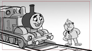 Storyboard artwork of Thomas and the Movie Director