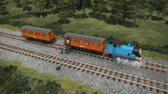 Thomas' passengers squeeze into Clarabel