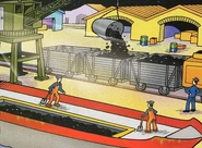 A coal barge in the magazines