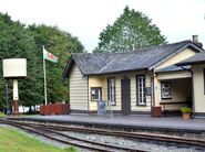 Welshpool Raven Square station, the basis for Cros-ny-Cuirn's appearance