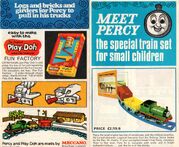 Play-Doh in an advert for the Meccano Clockwork Percy