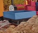 Blue Narrow Gauge tube trucks