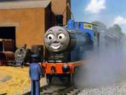 Note the grey engine front in the background, is actually Tugs' Puffa's front.