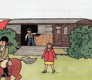 A horse box wagon as illustrated by Ken Stott